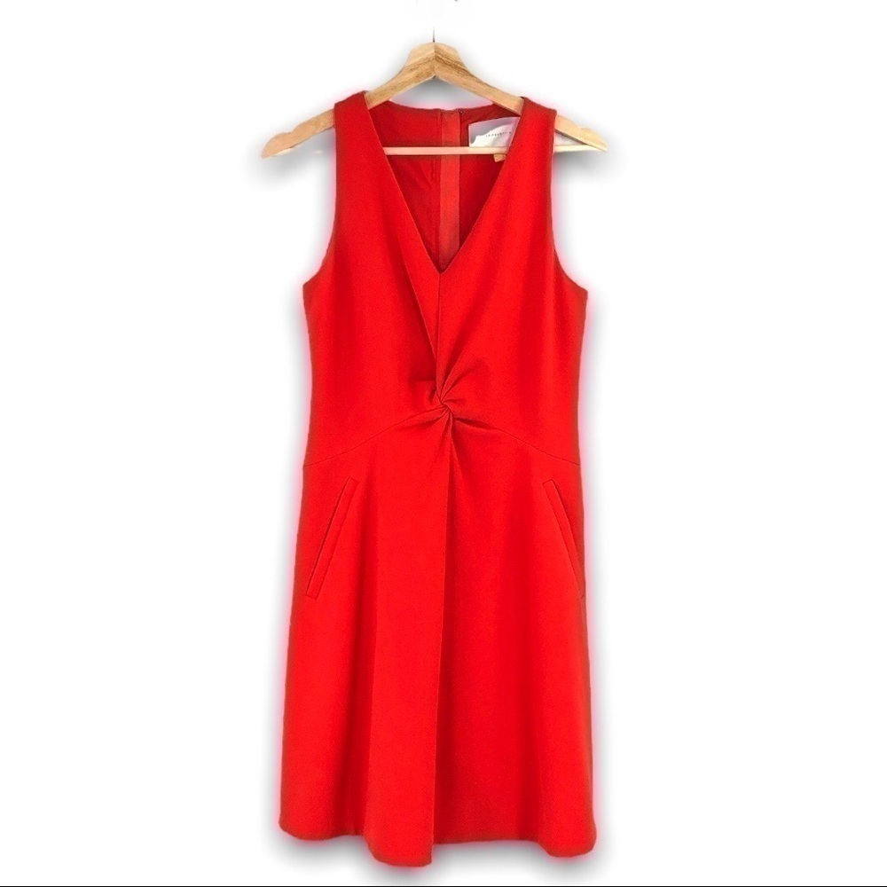 Anthro. Leifsdottir- Twist Front Red Dress - 4
